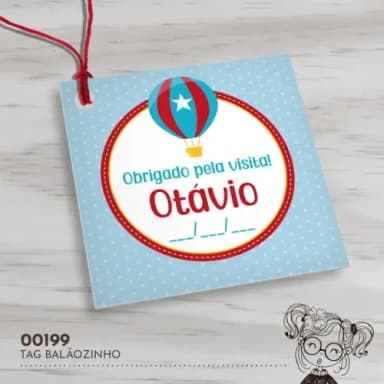 Tag Quadrada Balãozinho - 00199