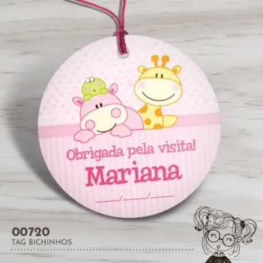 Tag Redonda Bichinhos - 00720