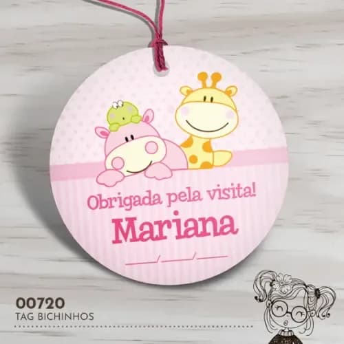 Tag Redonda Bichinhos - 00720