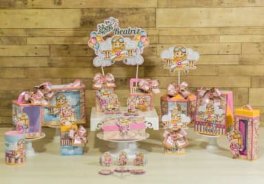 Kit 60 Lembrancinhas Aviador Rosa