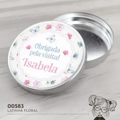 Latinha Adesivada Floral - 00583