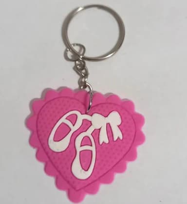 Chaveiro Coração Bailarina Emborrachado - 6 Unidades