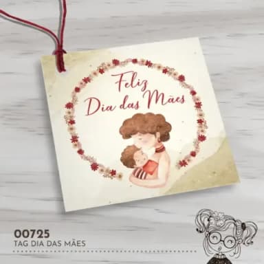 Tag Quadrada Dia das Mães - 00725