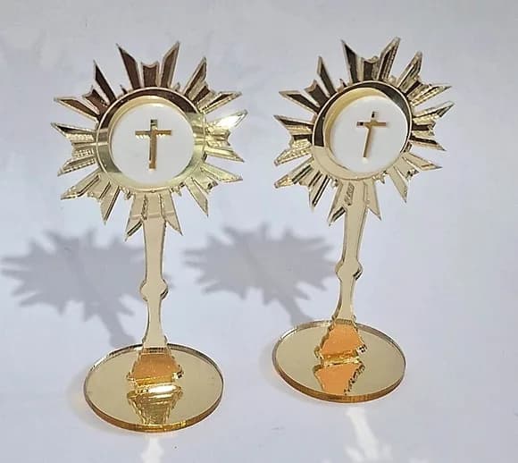Santíssimo Sacramento 7cm Acrílico Espelhado - 1 Peça