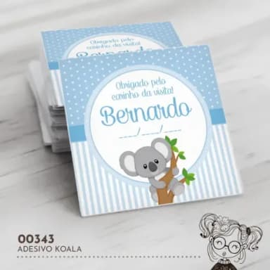 Adesivo Quadrado Koala - 00343