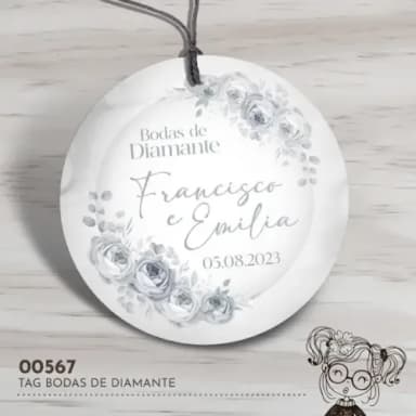 Tag Redonda Bodas de Diamante - 00567