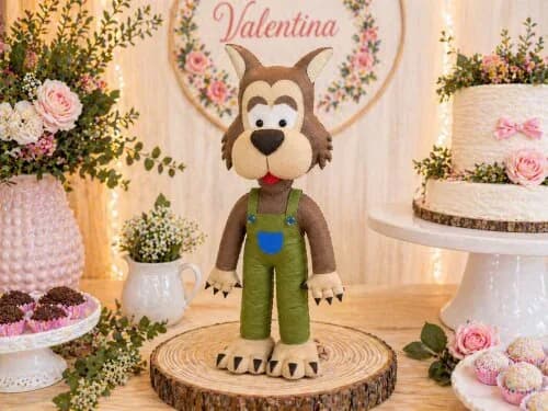 Lobo Mau Chapeuzinho Vermelho Decoração Festa Temática Feltro