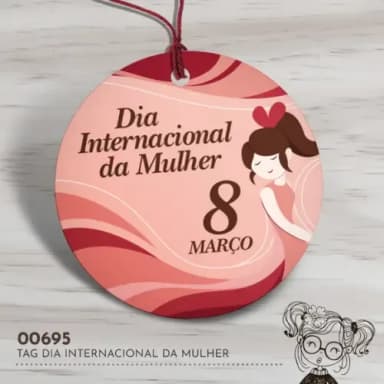Tag Redonda Dia Internacional da Mulher - 00695