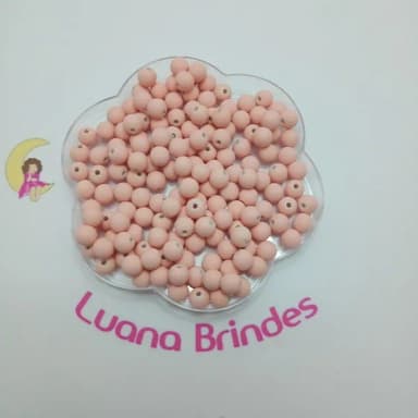 Bolinha Emborrachada Rosa 8mm Pct 100 Unidades