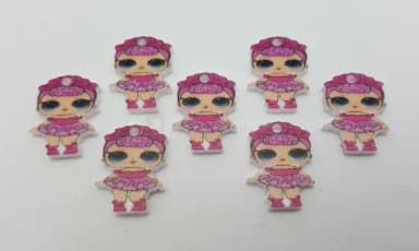 Pingente LOL Sugar Queen em Acrílico UV de 2cm