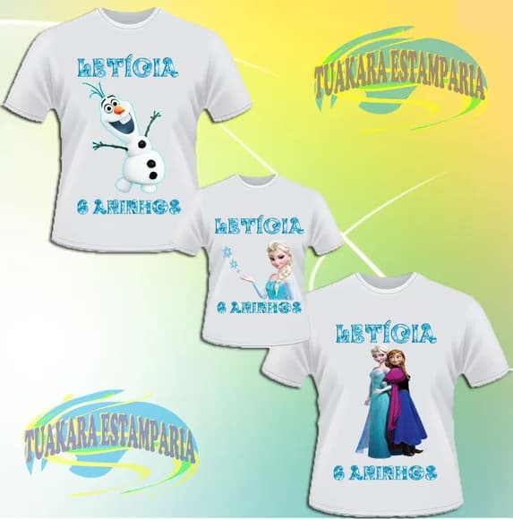 Kit 3 Camisetas - Frozen