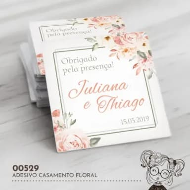 Adesivo Quadrado Casamento - 00529