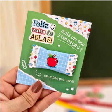 Balinha com Card - Lembrancinha Volta às aulas