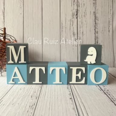 Dinossauro Baby - Cubos 6x6cm Decoração Bebê
