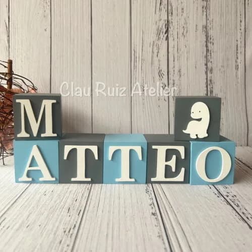 Dinossauro Baby - Cubos 6x6cm Decoração Bebê
