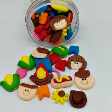 Box 40 Mini Confeitos Festa Junina para decorar doces
