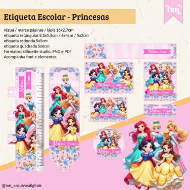 60 Etiquetas Princesas