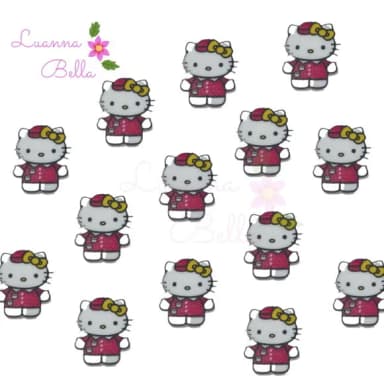Aplique Hello Kitty em acrílico -pct c/6 unidades