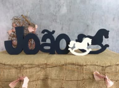 Letras Decorativas em MDF + cavalinhos