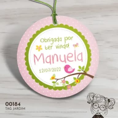 Tag Redonda Jardim Rosa - 00184