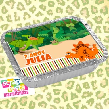 Marmitinha Personalizada Festa Dinossauro