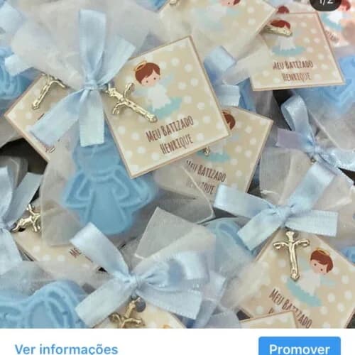 Lembrancinha Batizado Sabonete Anjinho Azul