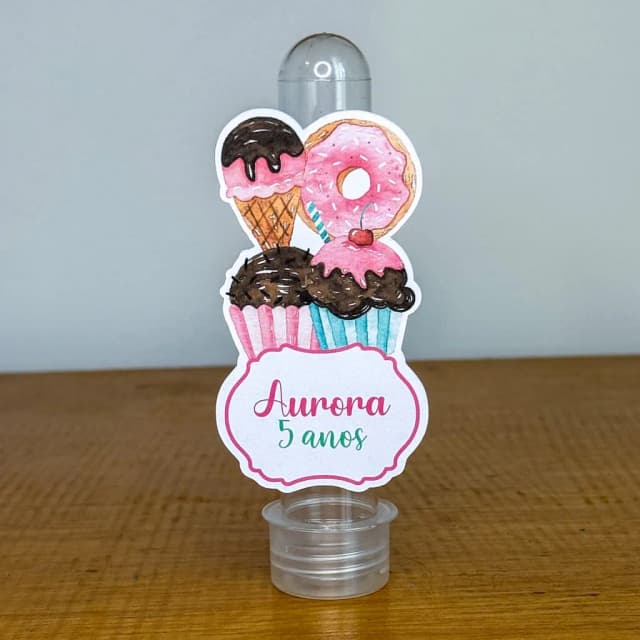 Apliques para Tubetes Personalizados CONFEITARIA - Decoração de Festa | Lembrancinhas | Aniversário | Personalizados