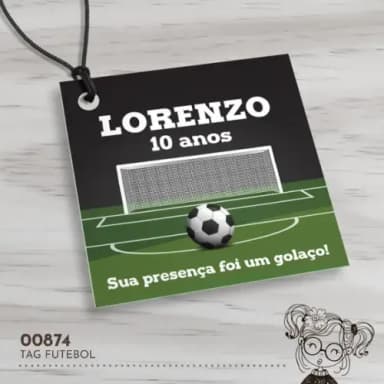 Tag Quadrada Futebol - 00874