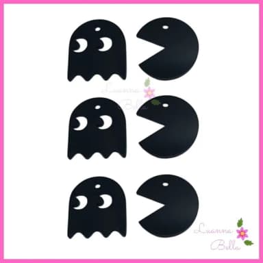 Pingente de Acrílico Preto Pac Mem- Pct c/6 unds