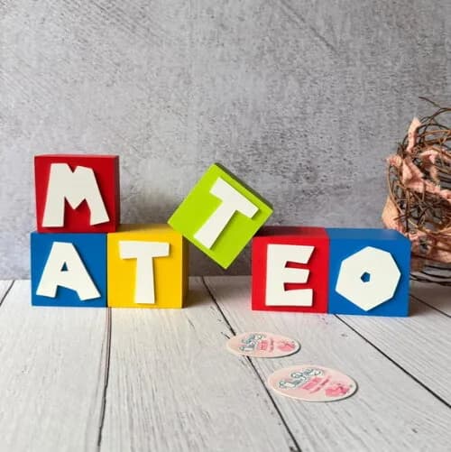 Super Mário Bros Cubos 6x6cm Decoração de Festa Infantil