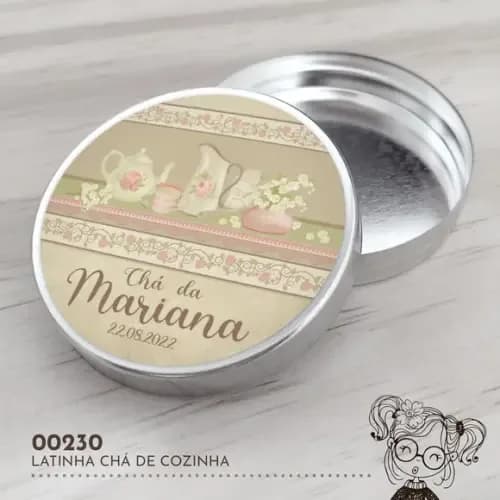 Latinha Adesivada Chá de Cozinha - 00230