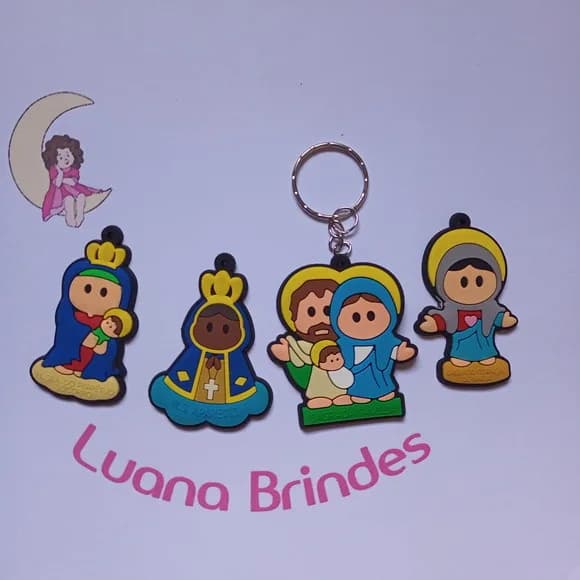 Chaveiro Nossa Senhora 5,3cm Pct 4 Unidades
