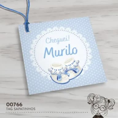 Tag Quadrada Sapatinhos - 00766