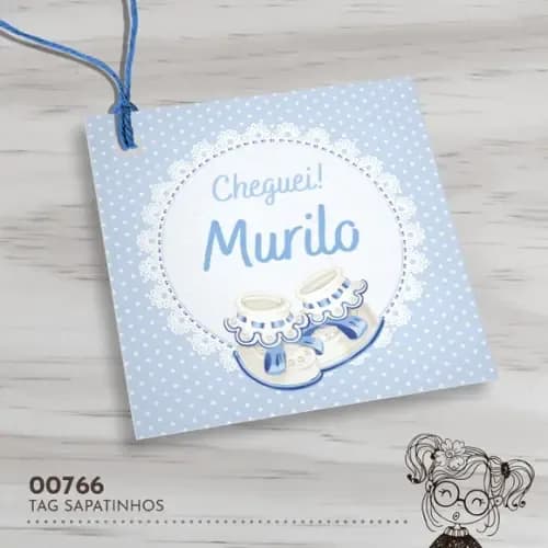 Tag Quadrada Sapatinhos - 00766