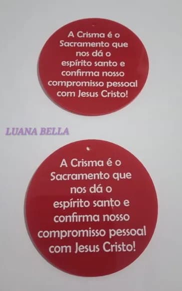Pingente de acrílico para Crisma - pct c/ 3 unidades