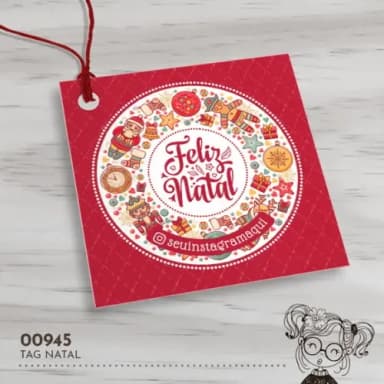 Tag Quadrada Natal - 00945