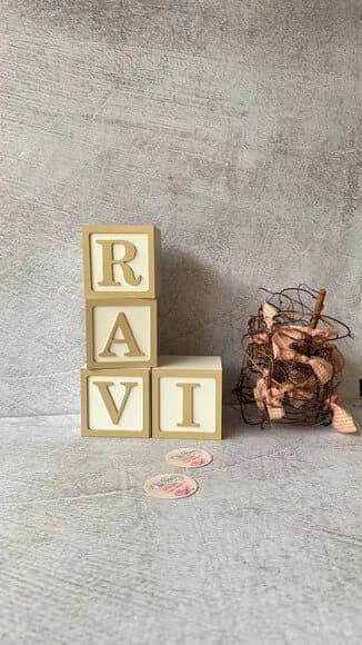 Cubos 8x8cm - Decoração do Quarto do Bebê
