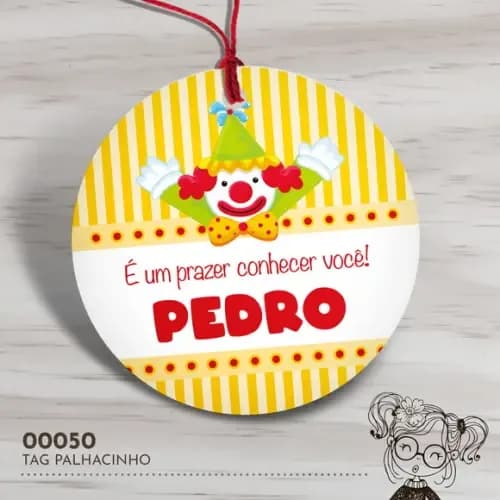 Tag Redonda Palhacinho - 00050