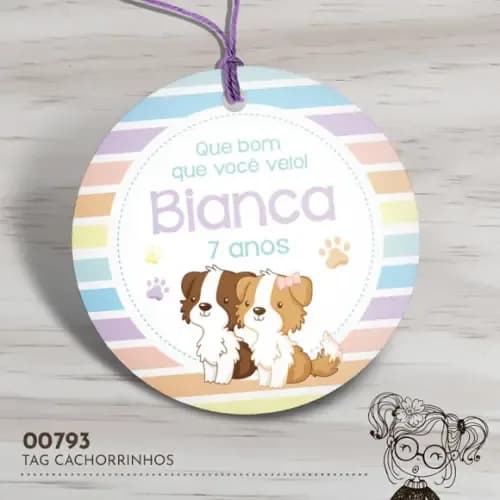 Tag Redonda Cachorrinhos - 00793