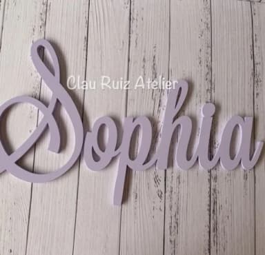 Nome de Parede em mdf Decoração Bebê