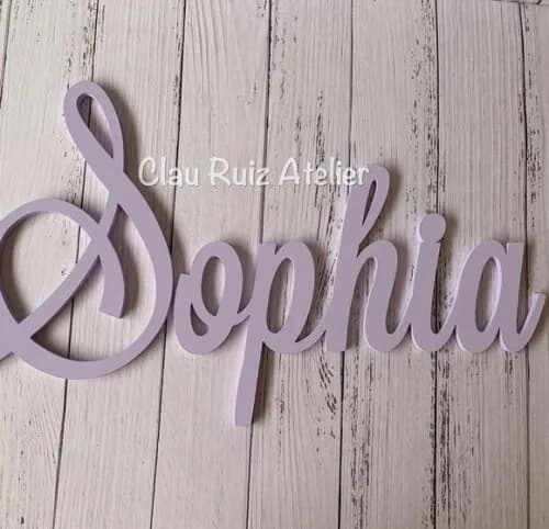 Nome de Parede em mdf Decoração Bebê