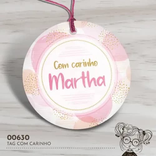 Tag Redonda com Carinho - 00630