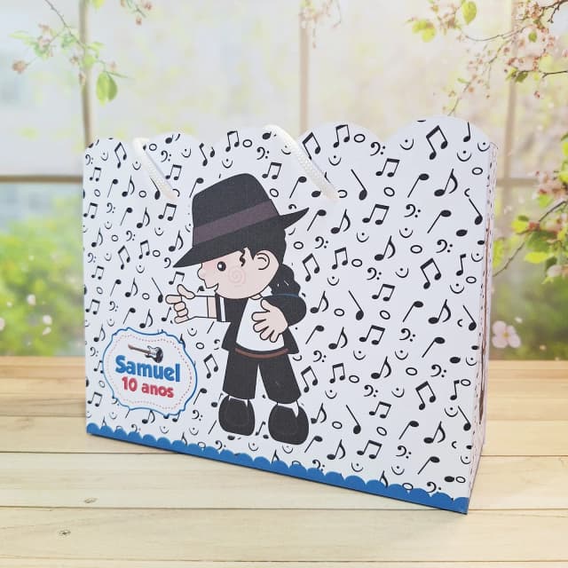 Sacolinhas Personalizadas MICHAEL JACKSON - PEGUE E MONTE - Decoração de Festa | Lembrancinhas | Aniversário | Personalizados