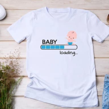 Camiseta Gravidez - Baby Loading (bebê Carregando)