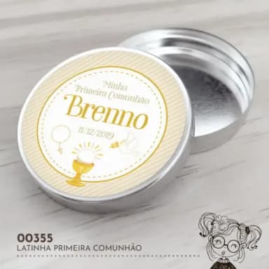 Latinha Adesivada Primeira Comunhão - 00355