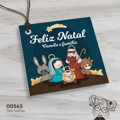 Tag Quadrada Natal - 00565