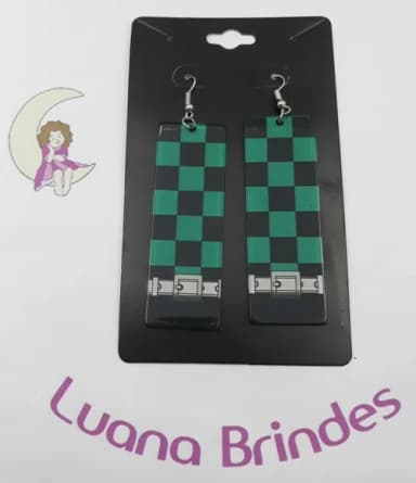 Brinco Desenho Animes 1 de Acrílico - 9cm - 1 par