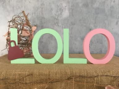 FESTA LOL Letras Decorativas - nome em MDF