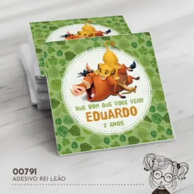 Adesivo Quadrado Rei Leão - 00791