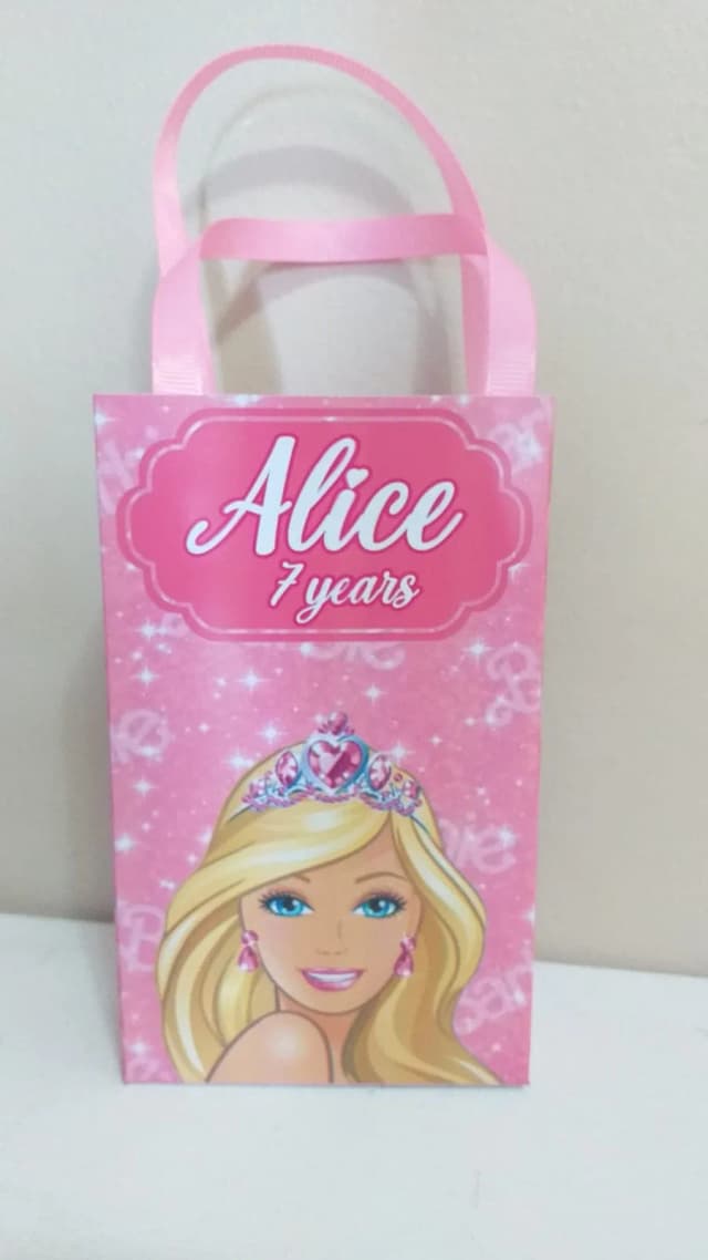 Sacolinhas Personalizadas Barbie e Ken para Lembrancinhas